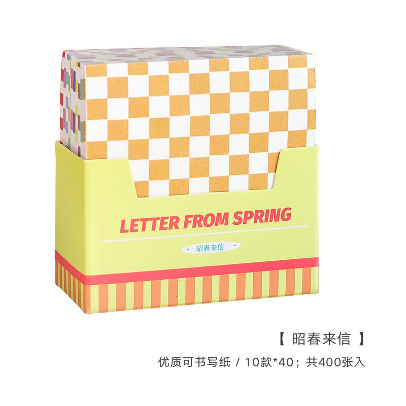 400 Sheets Kleurrijke Dambord Memo Pad N Times Sticky Notes Papier Diy Materiaal Papier Bericht Notes School Briefpapier: yellow