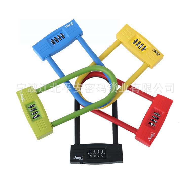 4 cijferige Wachtwoord Veiligheidsslot Fiets U Lock Staal MTB Racefiets Fiets Lock Anti-diefstal Zware Fiets u-Sloten