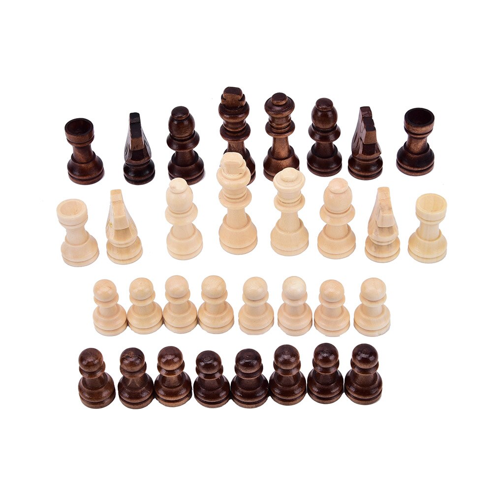 32pcs high-grade Funny wooden chess piece grid International checkers Chess Board Game Sports Entertainment