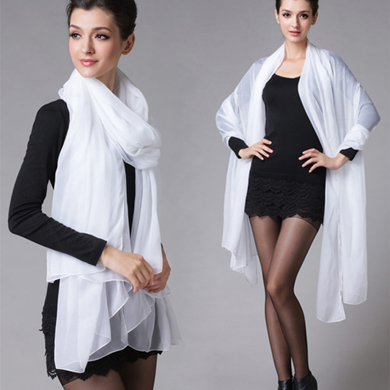 Noir blanc ivoire rouge mousseline de soie châle Wrap de mariage/étole boléro de mariée/Pashmina/Tippet/écharpe/haussement d'épaules