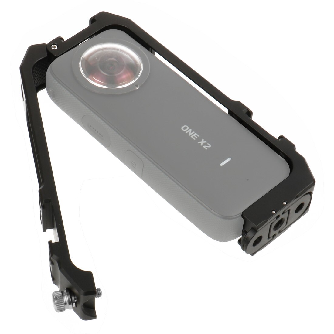 Camera Cage Rig Magnetic Foldable Tripod Adapter for Insta360 ONE X2 Protective Housing Frame 1/4 Cold Shoe Mount for Microphone