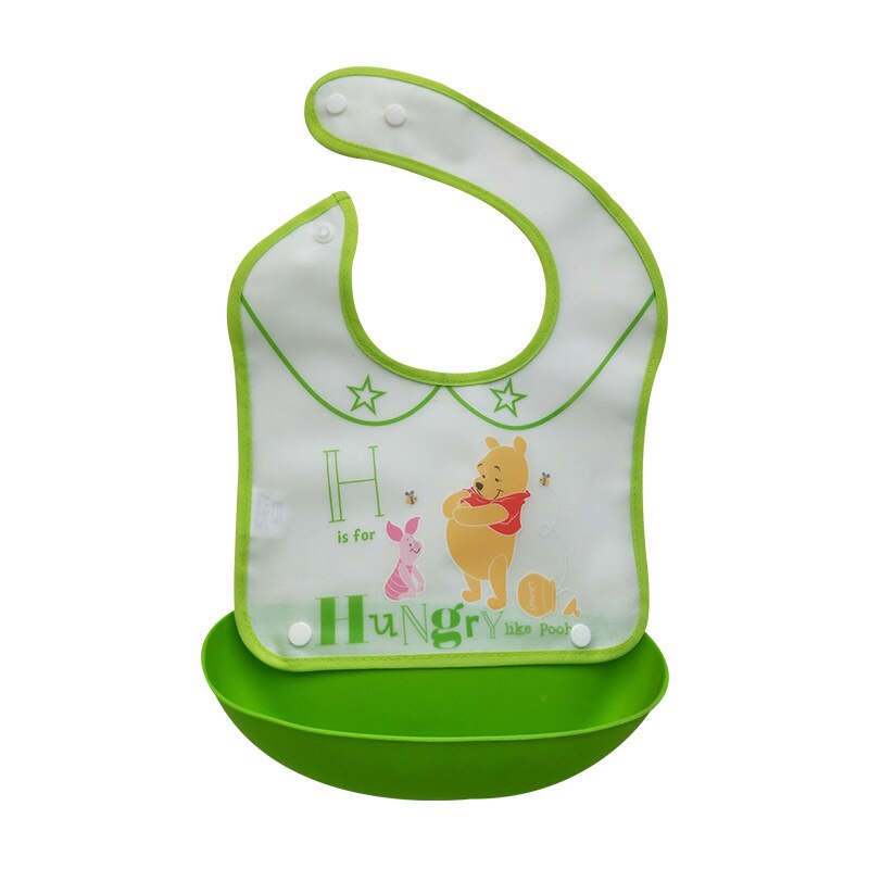 Saliva serviette EVA bol à aliments jetables étanches pour enfants, poche d'alimentation as45: green