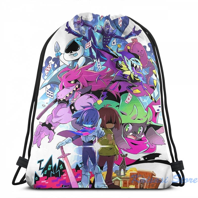 Funny Graphic print Deltarune - Adventure USB Charge Backpack men School bags Women bag Travel laptop bag