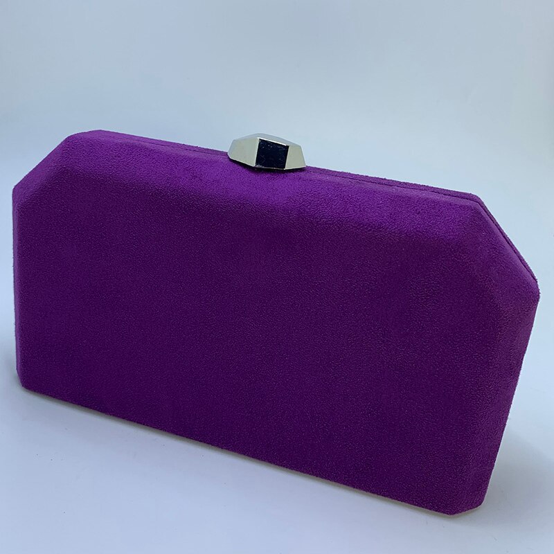 Nuphia Suede Evening Clutch Bags and Party Bags for Womens: Purple