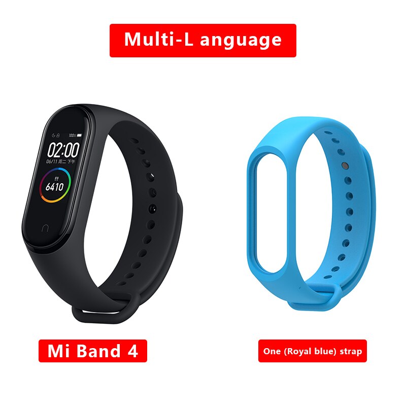 Xiaomi MiBand4 Fitness Tracker 0.95Color AMOLED 5.0 Smart Bracelet Monitor 50m Waterproof 135mAh up to 20Days Activity Tracker: Royal blue