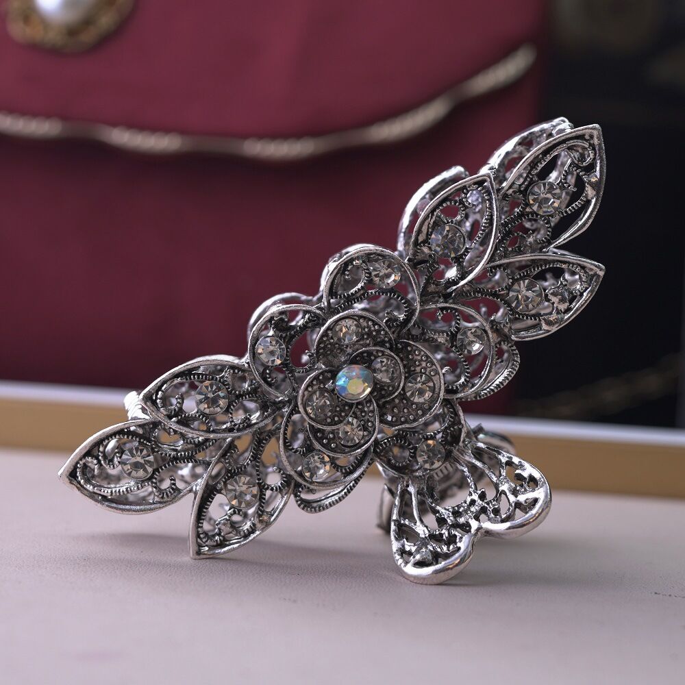 2022 wysokiej jakości kobiety eleganckie złoto srebro z dziurką geometryczne metalowe do włosów pazur Vintage spinki do włosów z pałąkiem na głowę spinka do włosów akcesoria: 15