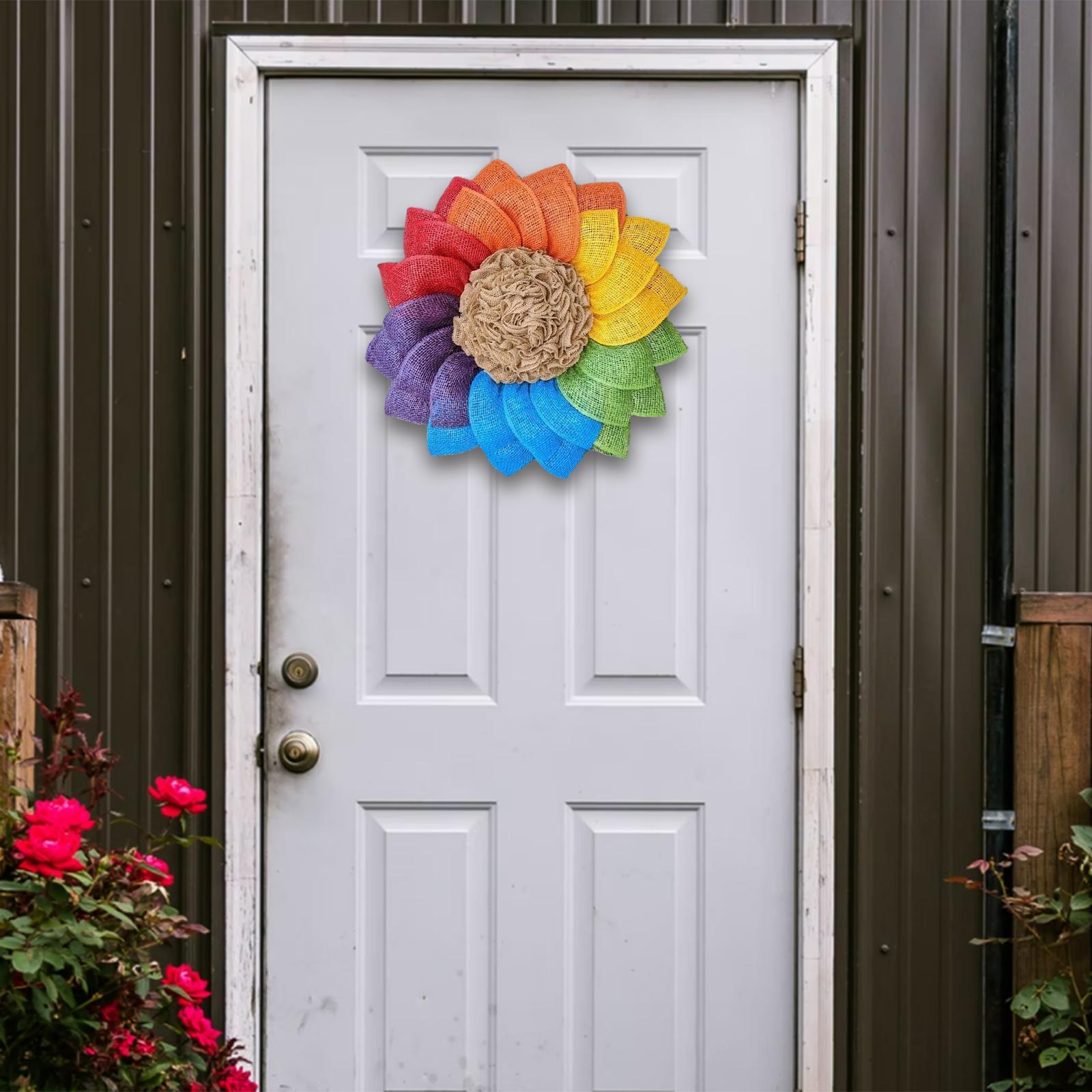 40cm Front Door Wreath Artificial Flower Floral Garland Window Party Wedding