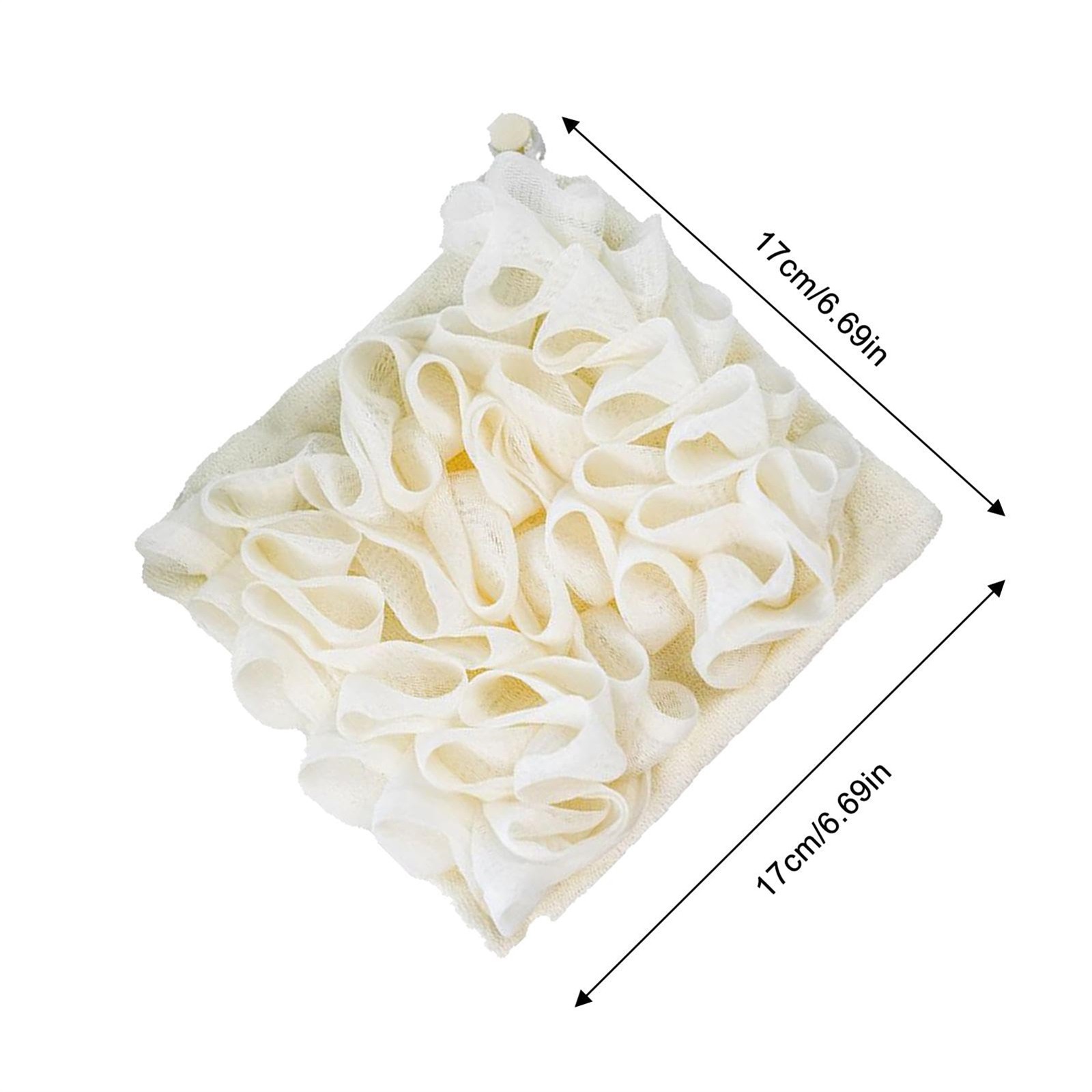 2 in 1 Bath Loofah Sponge with Drawstring Ball Bath Long Lasting Use Deep Cleansing Mesh Shower Sponge Mesh Shower Sponge