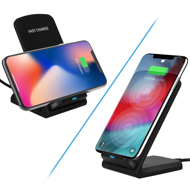Qi Drahtlose Ladestation für iPhone X XS 8 XR Samsung S9 S10 S8 S10E Schnelle Drahtlose Ladestation Telefon ladegerät Stehen