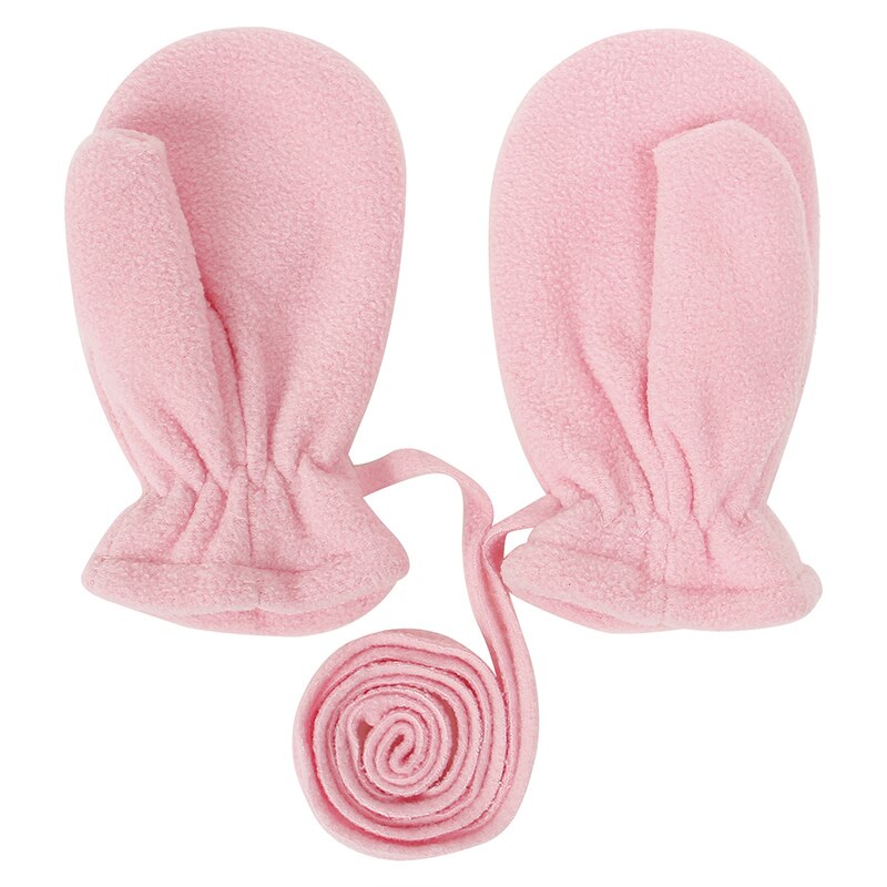 Herbst Und Winter Art Baby Handschuhe draussen Kalt-nachweisen Handschuhe Warme Polar- Vlies Halfter Finger Handschuh Tasche Abdeckung: Rosa M