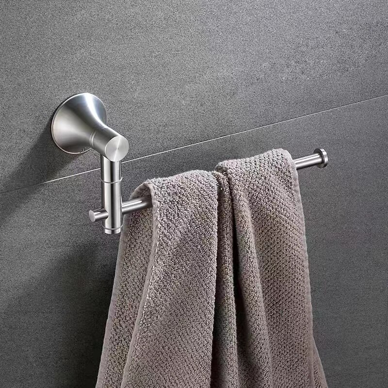 Håndklædestænger børstet nikkel rustfrit stål vægmonteret aktiviteter håndklædestativ opbevaringsstativ badeværelse håndklædestativ rack hardware