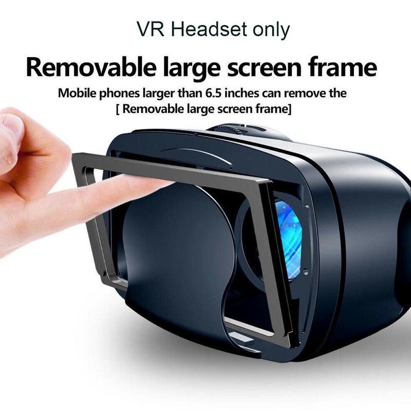 VRG Pro 3D VR Glasses Virtual Reality Full Sn Visual Wide-Angle VR Glasses for 5 to 7 Inch Smartphone Devices for Movie Game