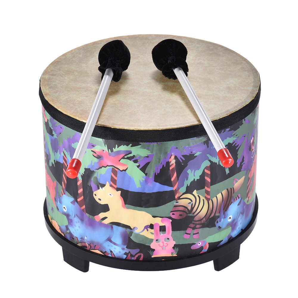 10 pouces plancher en bois tambour éducatif Instrument de musique rassemblement Club carnaval Instrument de Percussion pour enfants enfants