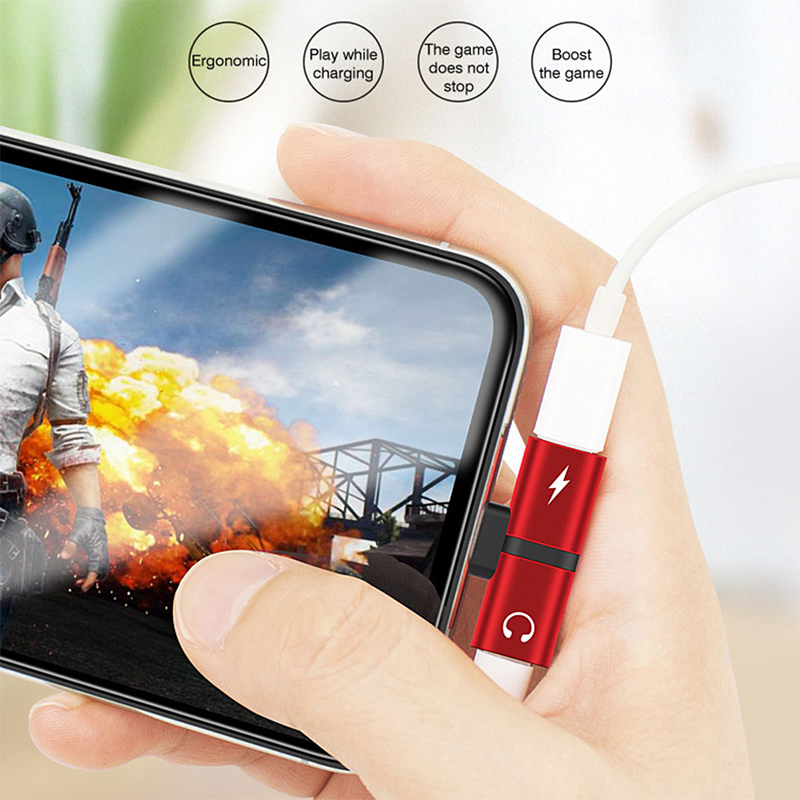 Adaptador de llamada de escucha de carga de iluminación Dual 2 en 1 para Iphone 11 12 13 X XS MAX XR 7 8 Plus divisor de cargador de Audio para auriculares