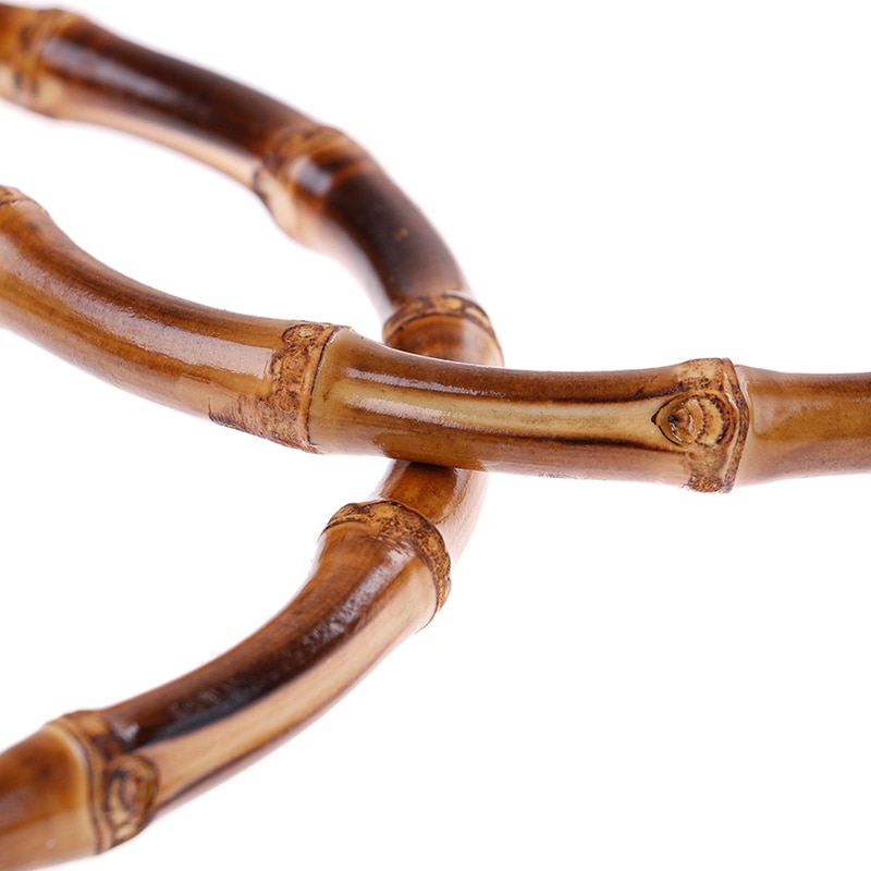 2 uds., producto en oferta, mango redondo de bolsa de bambú para bolso hecho a mano, accesorios de bolsas DIY, 2 tamaños,