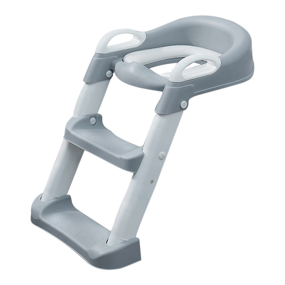 Baby Potty Training Seat Children's Potty With Adjustable Ladder Infant Baby Toilet Seat Toilet Training Folding Seat Potties: Gray