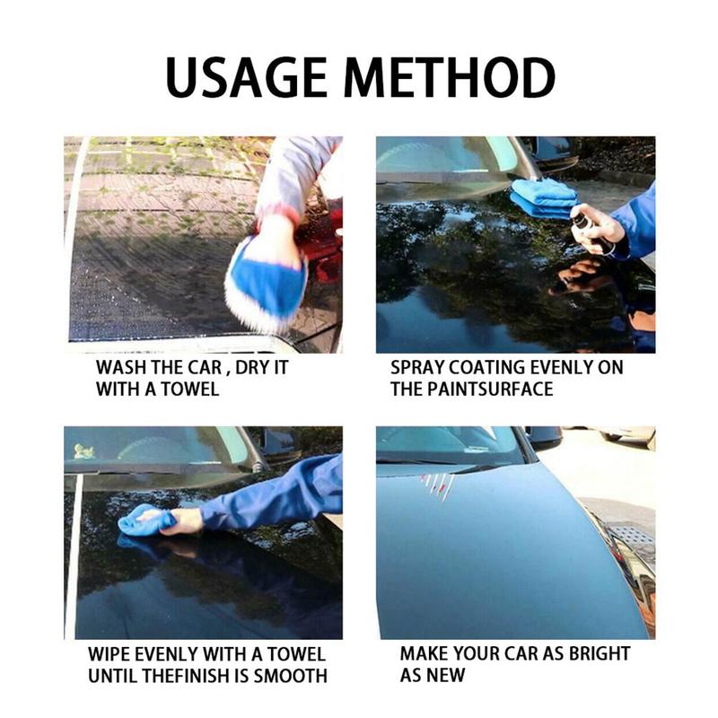Couche hydrophobe en céramique, 120ml, 1 pièce, réparation des rayures de voiture, Nano Spray, revêtement de verre poli, cire cristal, revêtement hydrophobe, outils de soins de peinture