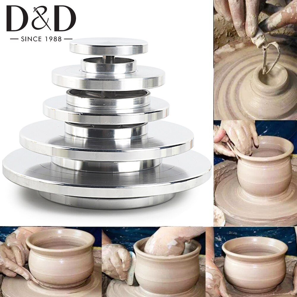 Double-Sided Pottery Wheel 11/15/20/25/30CM Rotating Turntable for DIY Clay Tools Ceramics Rotary Plate Pottery Turntable Tool