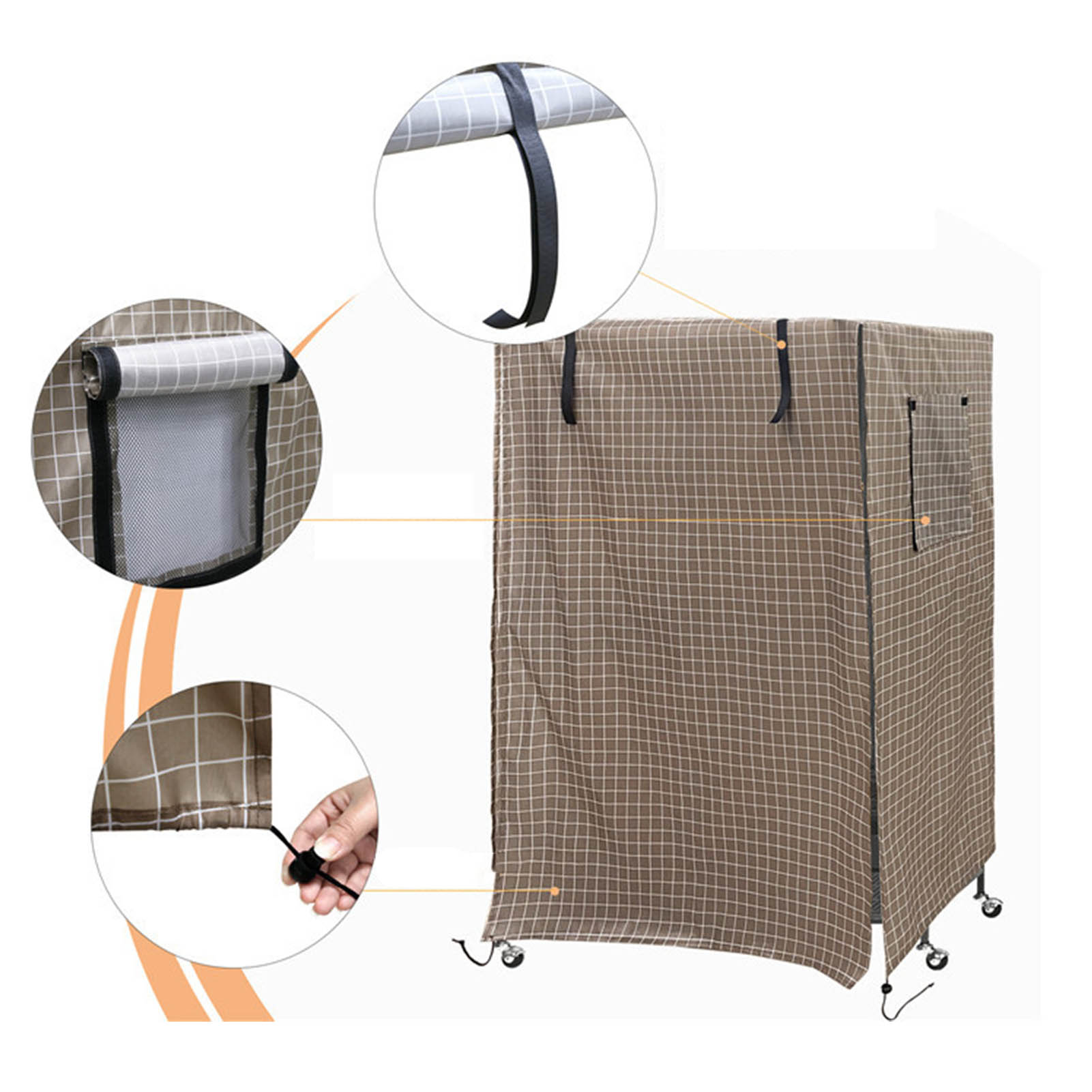 Bird Cage Cover Sunshade Bird Cage Canopy Good Night Birdcage Cover Bird Parrot Nests Cover Light Proof Cage Cover 97*60*130cm