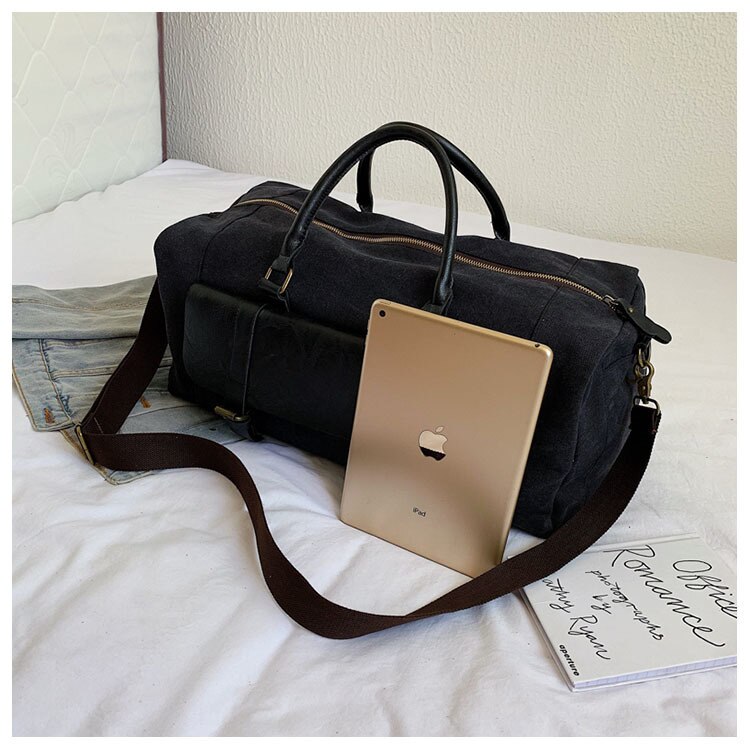 Canvas sport- en fitnesstassen voor dames, heren, sporttas, grote capaciteit, outdoor trainingstas, multifunctionele schoudertas