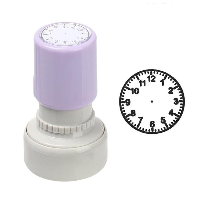 Tampon d'horloge 1 pièce, outils d'enseignement pour enfants, apprentissage, horloge, horloge, sceau, école primaire G7S9