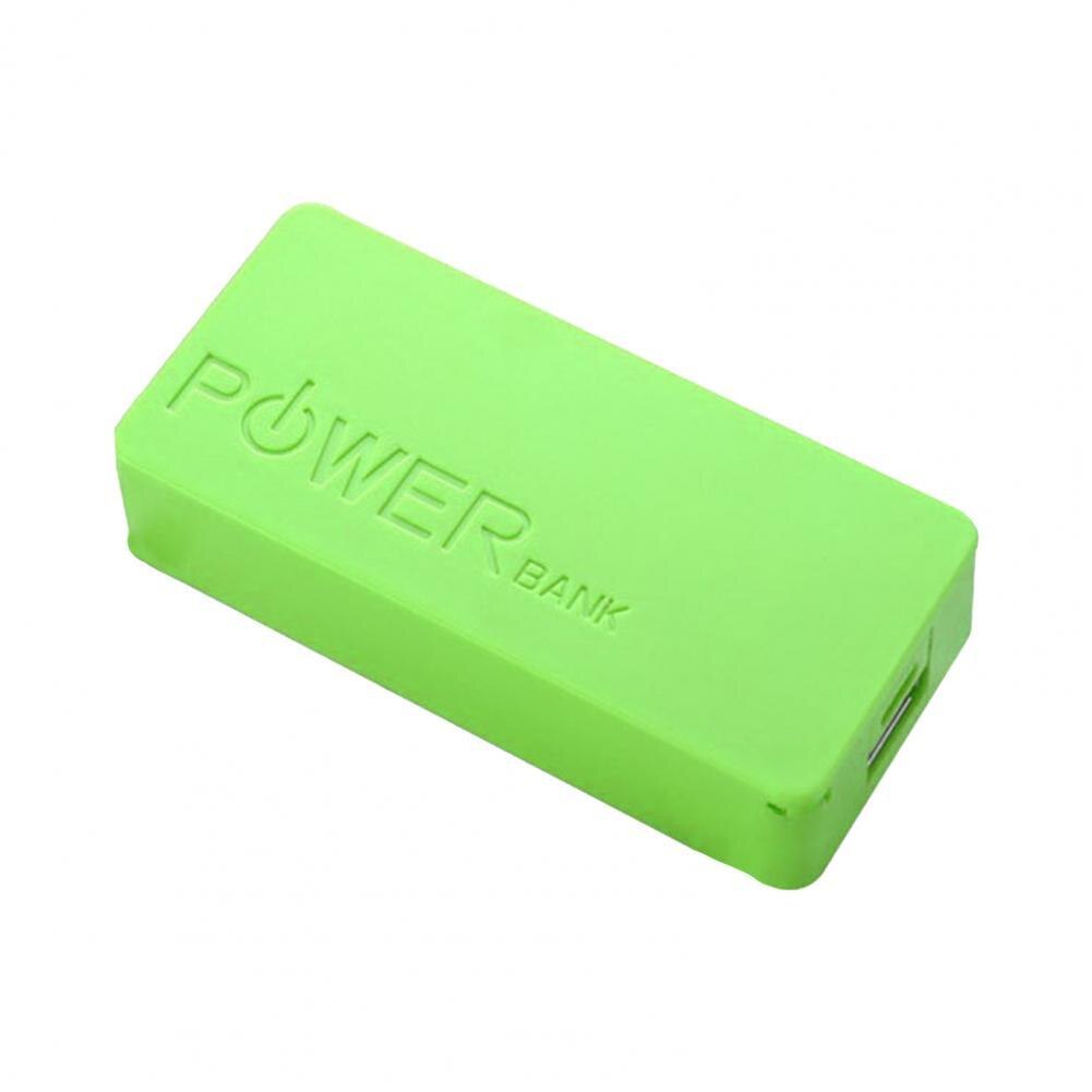 Universele Power Bank Case 2X18650 Batterij Doos Met Indicator Power Bank Box Smart Telefoon Diy Battery Charger doos: Green