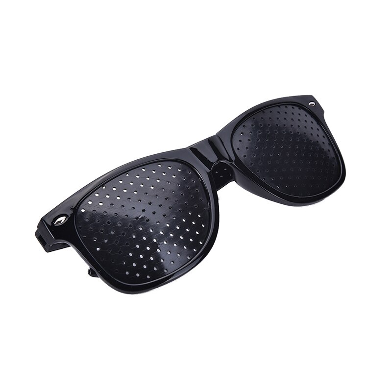 Black Unisex Vision Care Pin hole Eyeglasses Glasses Eye Exercise Eyesight Improve plastic And Inexpensive