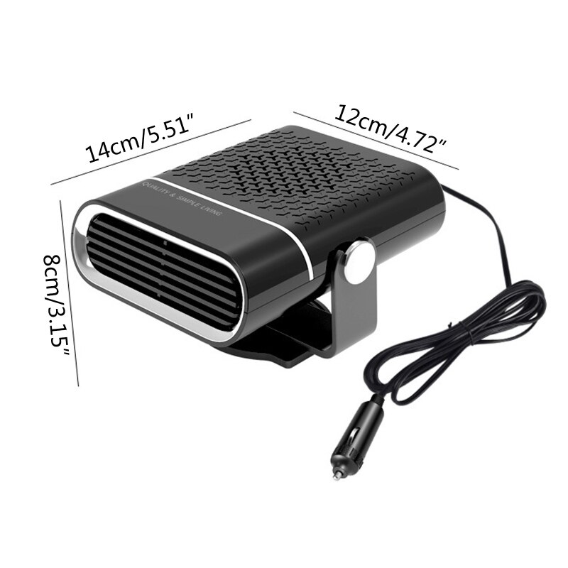 12/24V Auto Elektrische Kachel Winter Truck Fan Defogger Voorruitverluchting Ontdooier Verwarming Draaibaar Elektrische Kachel
