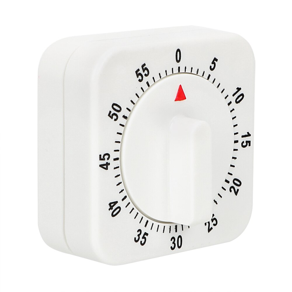 HILIFE Cooking Tools White Square Countdown Alarm Reminder 60 Minutes Kitchen Timer Mechanical Timer Practical