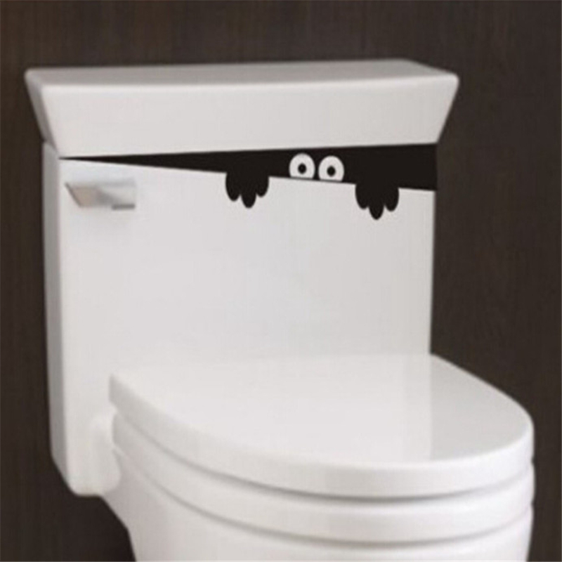 1PC DIY Funny Peep Monster Toilet Bathroom Vinyl Wall Sticker Decal Art Removable Home Decoration