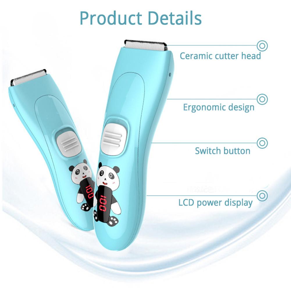 3W Hair Clipper Set Low Noise USB Rechargeable Durable Electric Hair Cutter Trimmer With 3PCS Guide Combs For Children