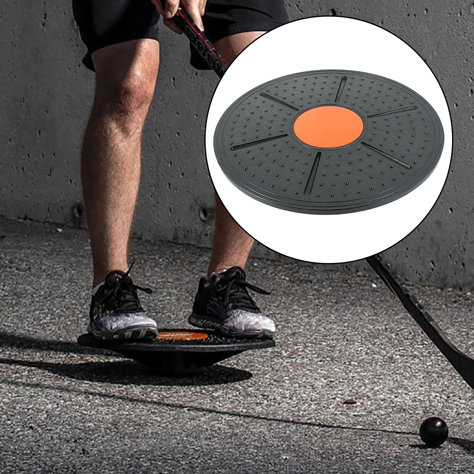 Balance Board Round antiscivolo esercizio rotazione stabilità allenamento disco Sport: Orange