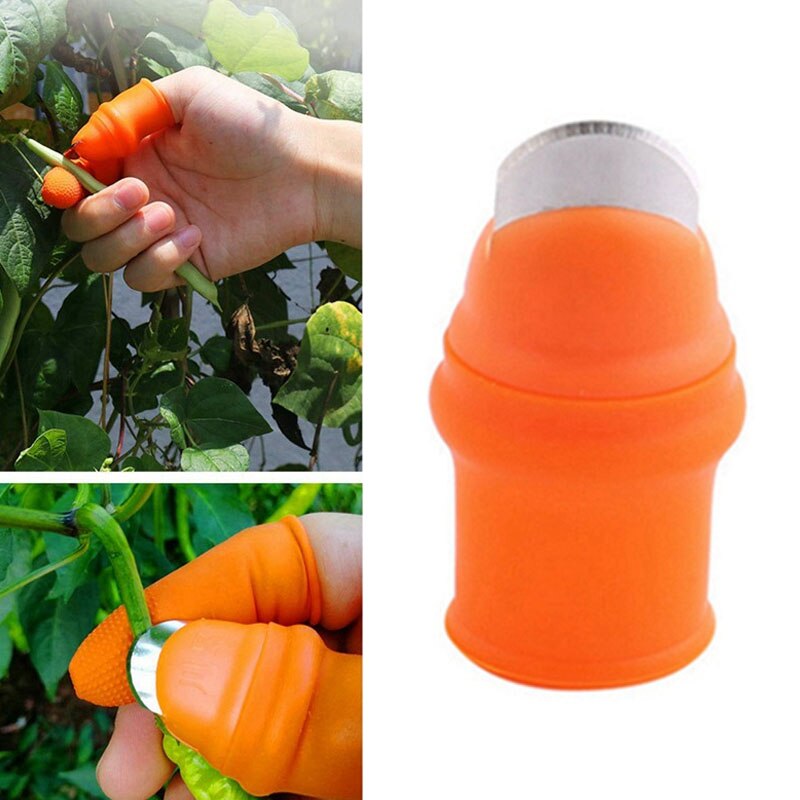 Protège-doigts en Silicone avec lame pour Fruits, légumes, couteau à pouce, protège-doigts, Gadgets de cuisine, accessoires de cuisine, 1 ensemble