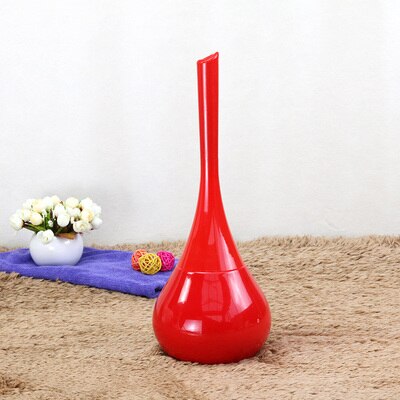 Ceramic Base Cleaning Brush Toilet Brush Bathroom Decoration Bathroom Accessories Set long-handled Cleaning Suit Restroom Tool: Red