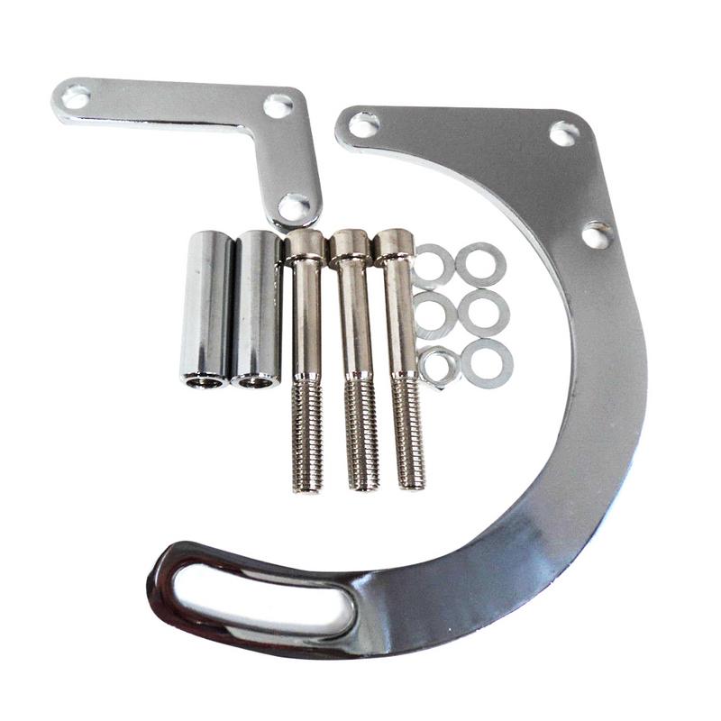 Chrome Low Mount Alternator Bracket SWP Fits SB for Chevy 50 Short Water Pump Car Accessory