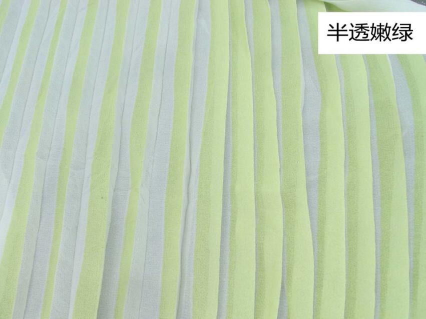 pleated Dress Fabric pleated 2 tone chiffon fabric crushed poly fabric pleated material summer for cloth: D
