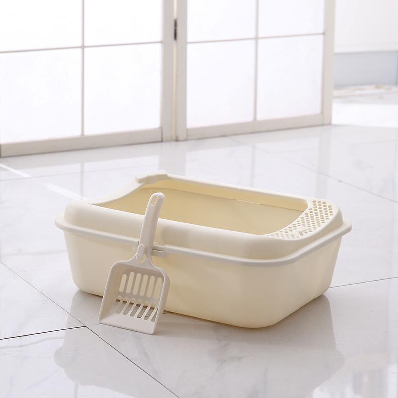 Pot Anti-respingo Semi-fechado Maca Do gato Grande Pequeno Pote Desodorante Gato Fontes do gato Caixa de Maca Do Gato Da Maca Do Gato pá Do Toalete Do Gato: WHITE