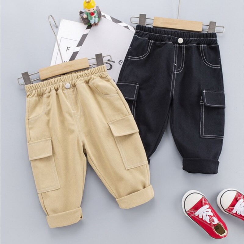 Spring Baby Boys Pants Overalls Kids Trousers Autumn Children Casual Pants Clothes Stylish Kids Boys Straight Pants Open Gear