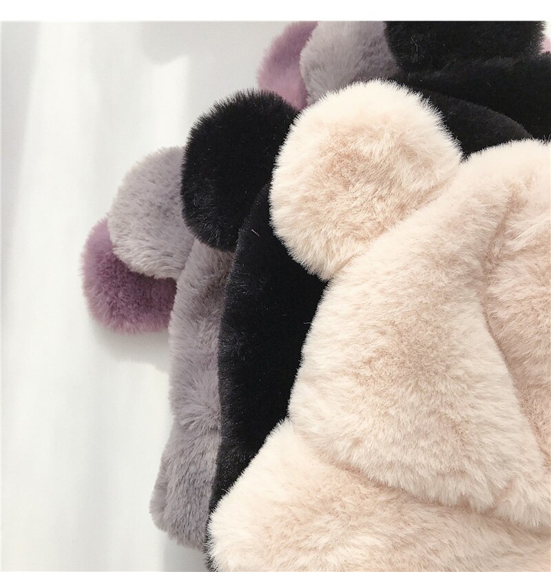 Winter Baby Hat Faux Fur Kids Bucket Hats for Girls Boys with Ears Children Cap Kids Hats Caps Accessories 2-5Y