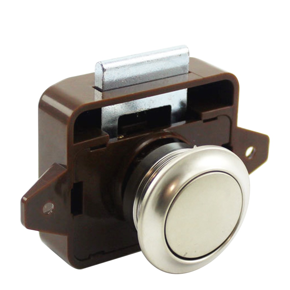 Door Cabinet Drawer Handle Motorhome Lock Caravan Knob Latch Zinc Alloy Push Button Home Cupboard Hardware