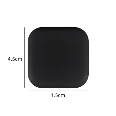 3Pcs Silicone Stopper Deur Mute Stickers Deurstopper Bescherming Porte Pad Deurstopper Silicon Rubber Hardware Bumper Muur Mat: 4.5 cm Square Black