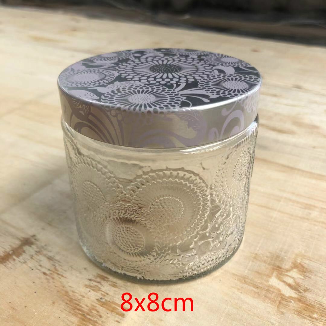 2 stk duft stearinlys flaske præget stearinlys kop hjemmelavet duft stearinlys materiale diy stearinlys beholder opbevaringskrukke: Gennemsigtig (l)