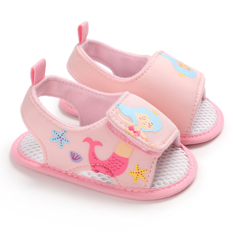 Sandali estivi traspiranti con suola morbida a sirena per 0-18 mesi i più piccoli sono carini e confortevoli: pink / 13-18 mesi