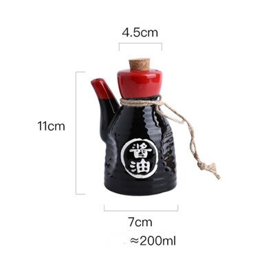 Ceramic Mini Seasoning Bottle Japanese Style Oil Pot Soy Sauce Pot Vinegar Pot Restaurant Home Vinegar Bottle Dispenser ZB464: color1