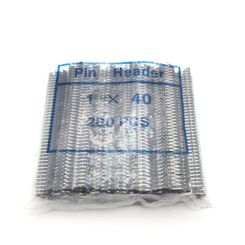 10 stk 1x 40 pinner 2.54 mm rettvinklet enkeltrads pinnehode hann 90 gradere nålkobling