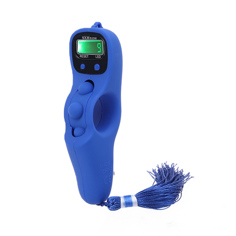 LED Electronic Handheld Tally Counter Clicker for Golf Goods Counting Lap: Blue