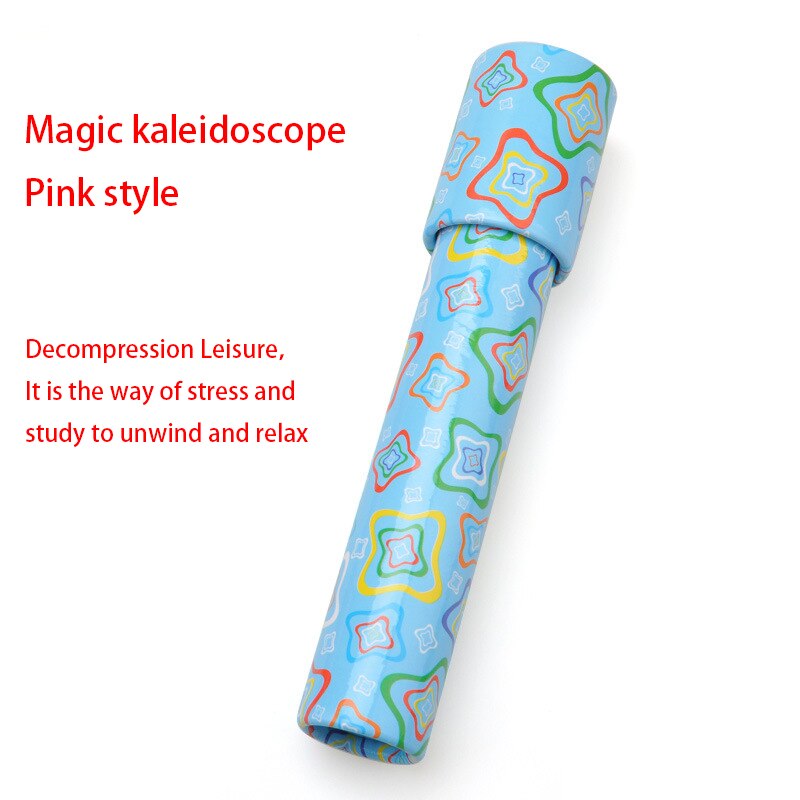 Magic Draaiende Caleidoscoop Verstelbare Fancy Gekleurde Wereld Vroege Onderwijs Puzzel Speelgoed Voor Kinderen Autisme Anti Stress: Blue