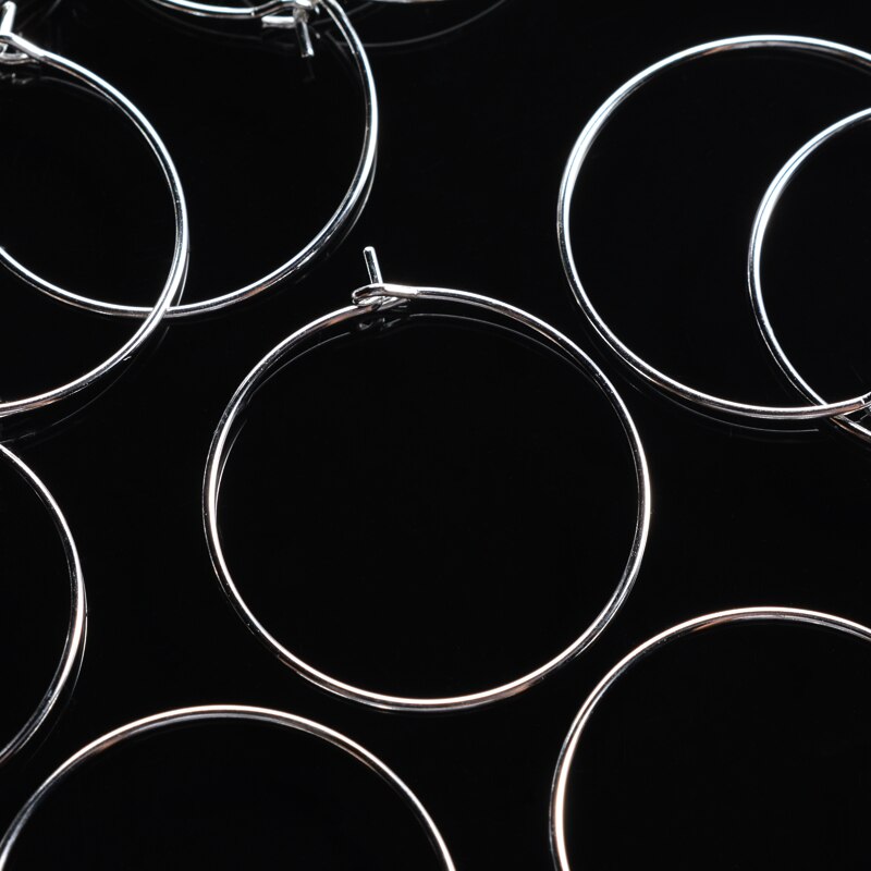100 stk spalt jernfest vin champagneglas ringe 20/25/30mm multirunde metaløreringe trådbøjler drikke etiketforsyninger