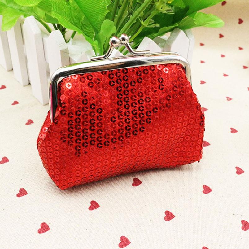 Womens Small Sequin womens wallets and purses Coin Purse Clutch Handbag Bag monederos para monedas kids wallet mini purse Lucky