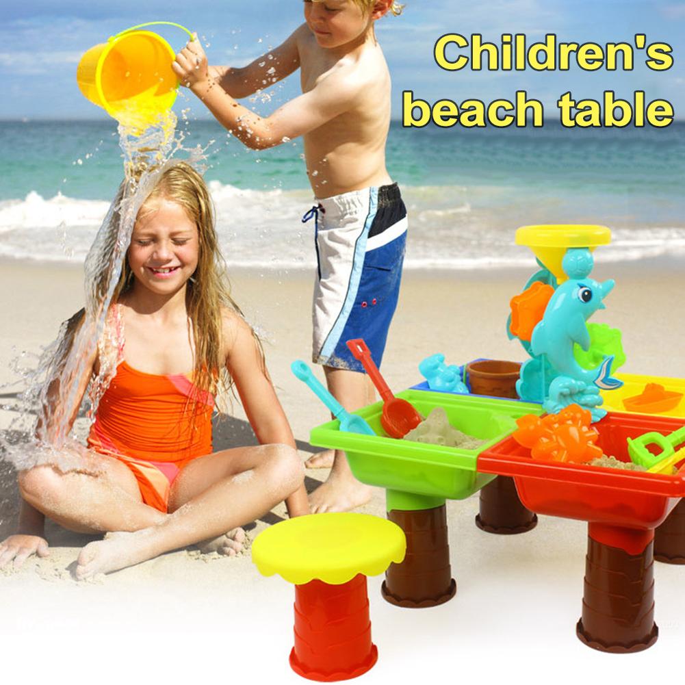 Table de plage et d&#39;eau pour enfants, ensemble de jeu pour creuser du sable, pour la piscine, coffret